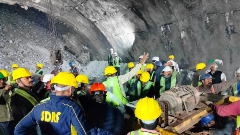 Race against time: 40 workers trapped as tunnel collapses in India