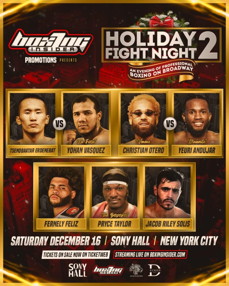 Exciting Announcement: Holiday Fight Night 2 Hits Times Square on Dec 16! Catch the Action with BoxingInsider