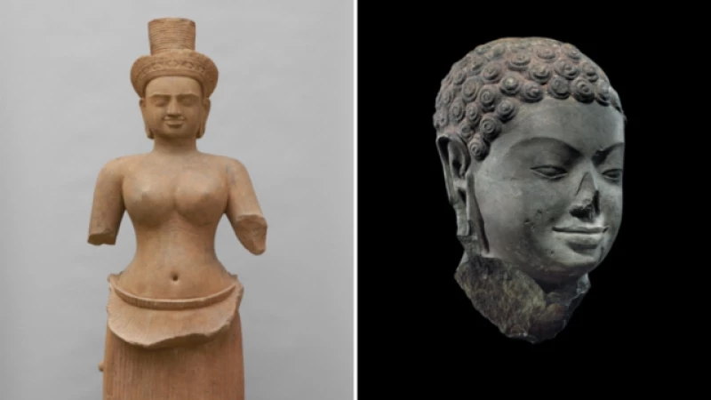 "Museum Unveils Shocking Return of 13 Precious Cambodian Artifacts Linked to Illegal Trade"