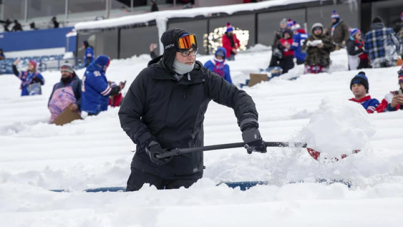 "Calling all fans: Buffalo Bills seek your snow shoveling skills for upcoming playoff game!"