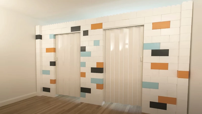 Transform Your Space with These Giant LEGO-Style Custom Partition Walls!