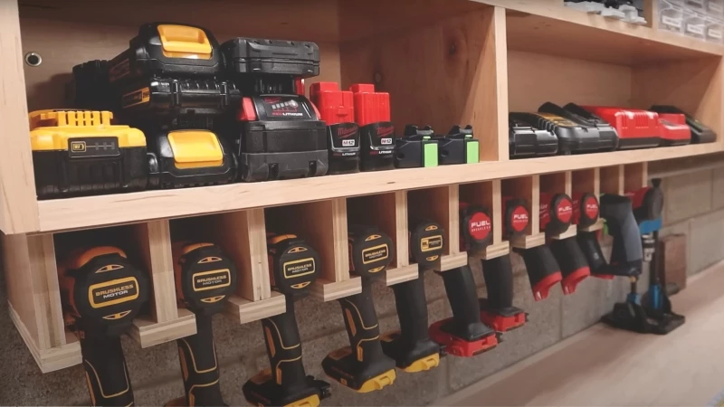 "Effortless Access: DIY Charging Station for Neat and Handy Power Tools"