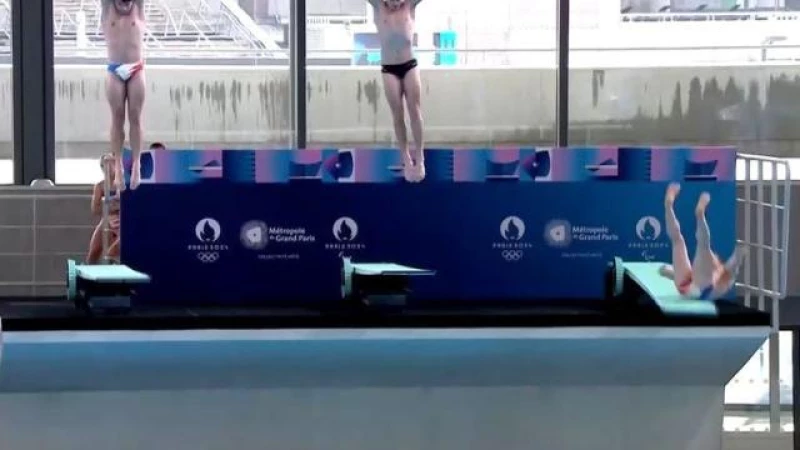 French Diving Star's Hilarious Blooper at Pre-Paris Olympics Event Leaves Fans in Stitches