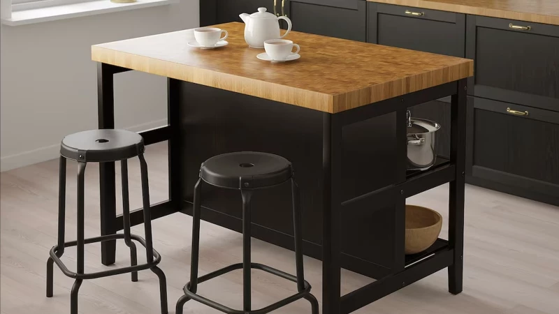 Upgrade Your IKEA Kitchen Island: Transform it with a Stylish Wood DIY Storage Solution!