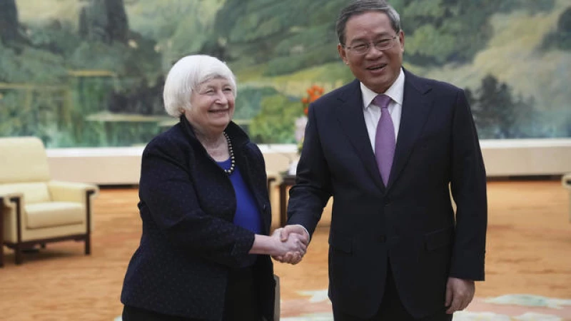"Exciting Meeting: Secretary Yellen Holds Talks with Chinese Premier Li in Beijing"