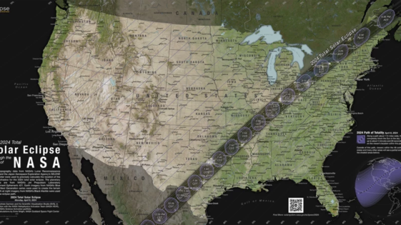 Discover the Path and Peak Times of the 2024 Solar Eclipse Across the United States!