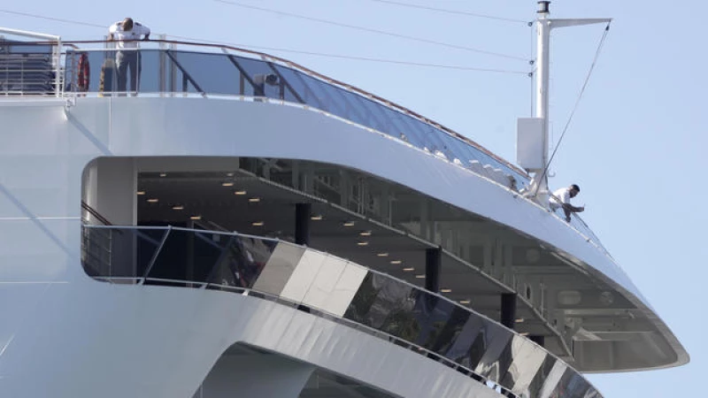Giant Cruise Ship Docks in NYC with a Mysterious Surprise on its Bow: A Dead Whale!